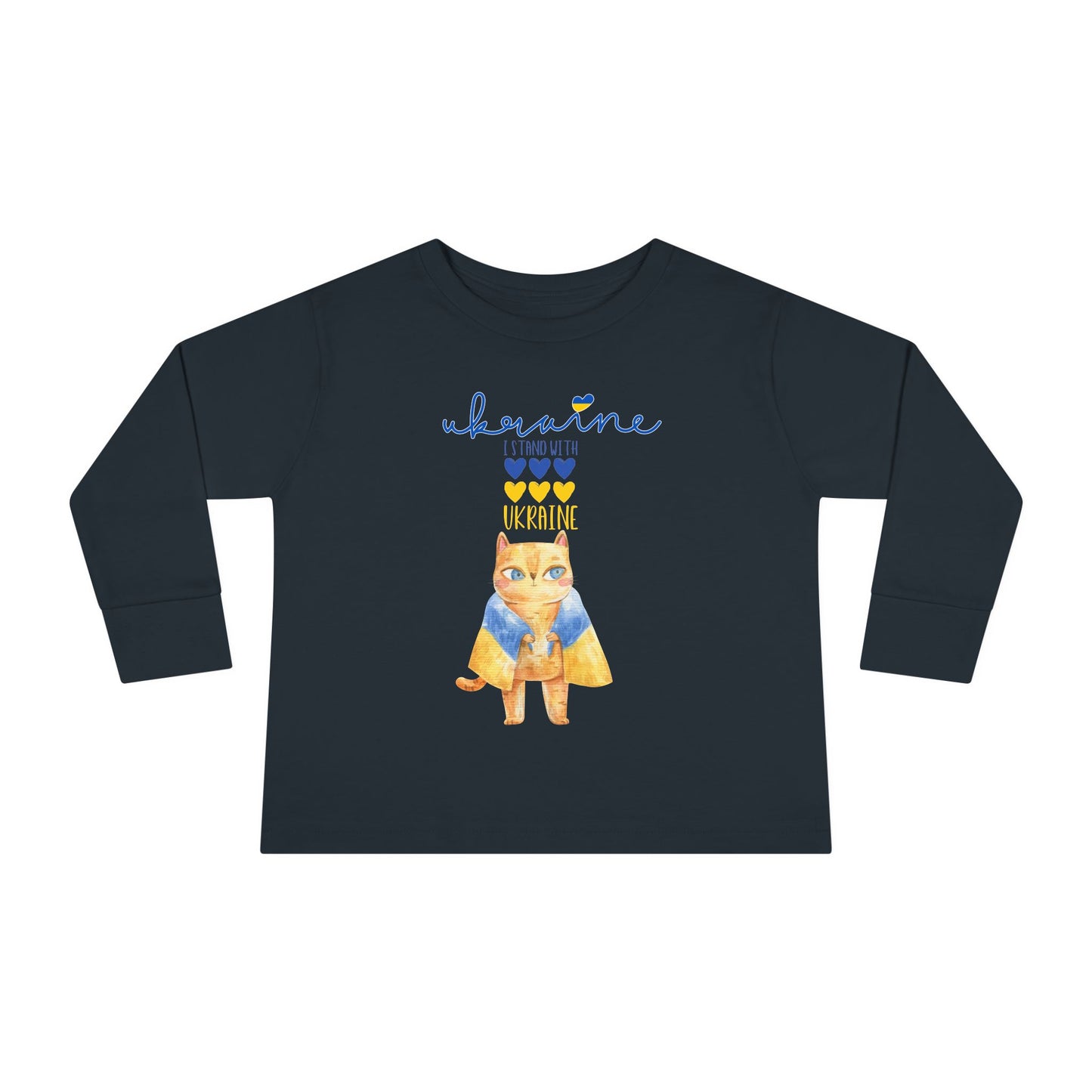 Toddler Long Sleeve Tee with Pride in Blue & Yellow Design