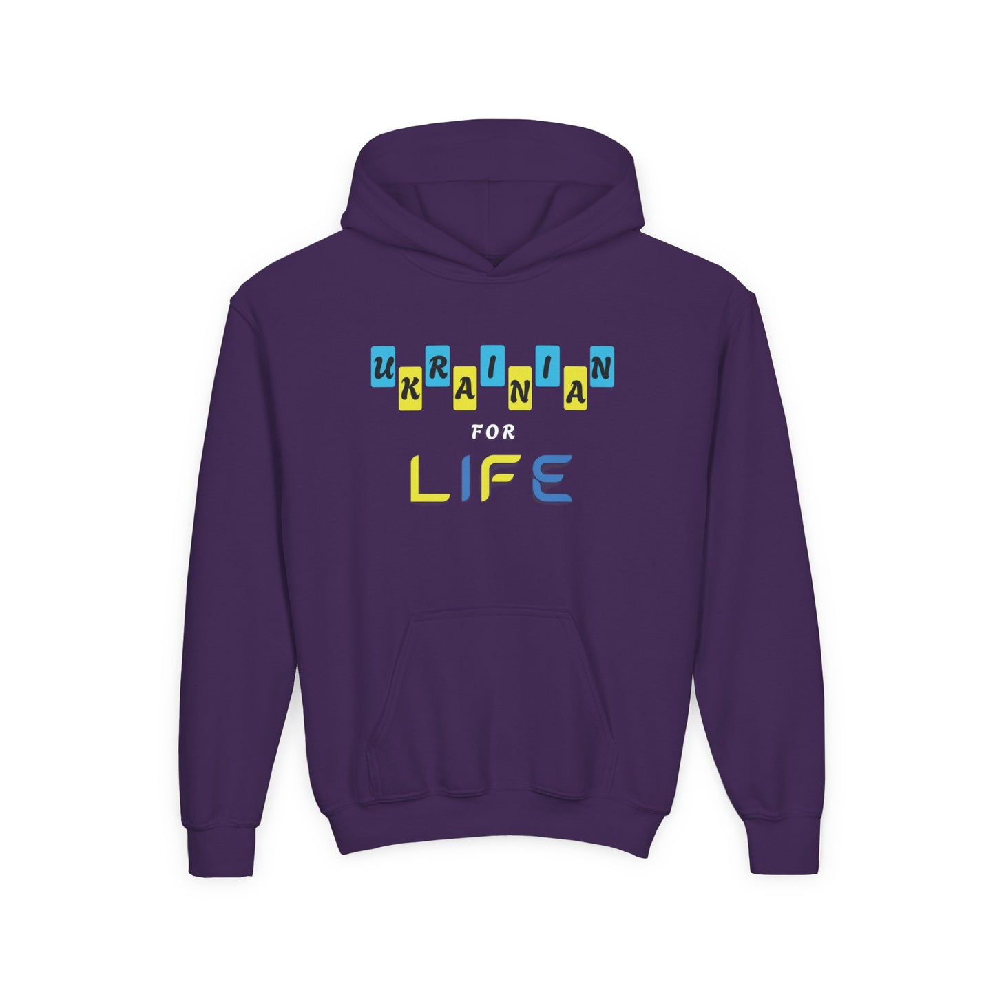 Kids Ukrainian for Life Heavy Blend Cozy Hoodie