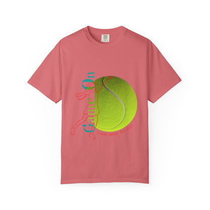 PERSONALIZE Women Tennis Court Vibes high-quality garment-dyed T-shirt