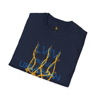 PERSONALIZE Trident of Flame – Slava Ukraini - Unisex Cotton T-Shirt