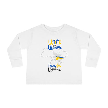 Toddler Unite Ukraine Design Long Sleeve Tee