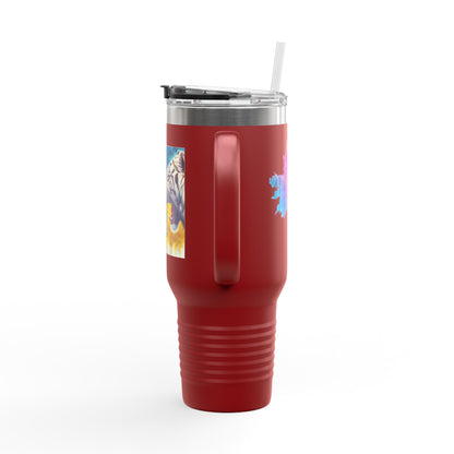 Ukrainian Wild Spirit  Girl Travel Mug, 40oz