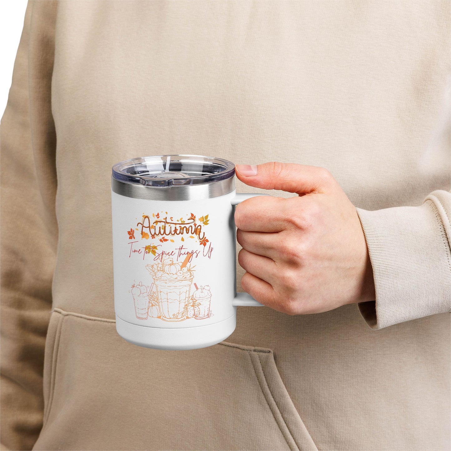 Autumn Coffee Mug Tumbler, 15oz