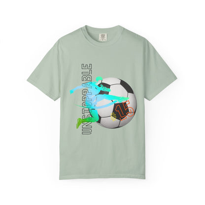PERSONALIZE Unisex Soccer Classic Kick Garment-Dyed T-shirt
