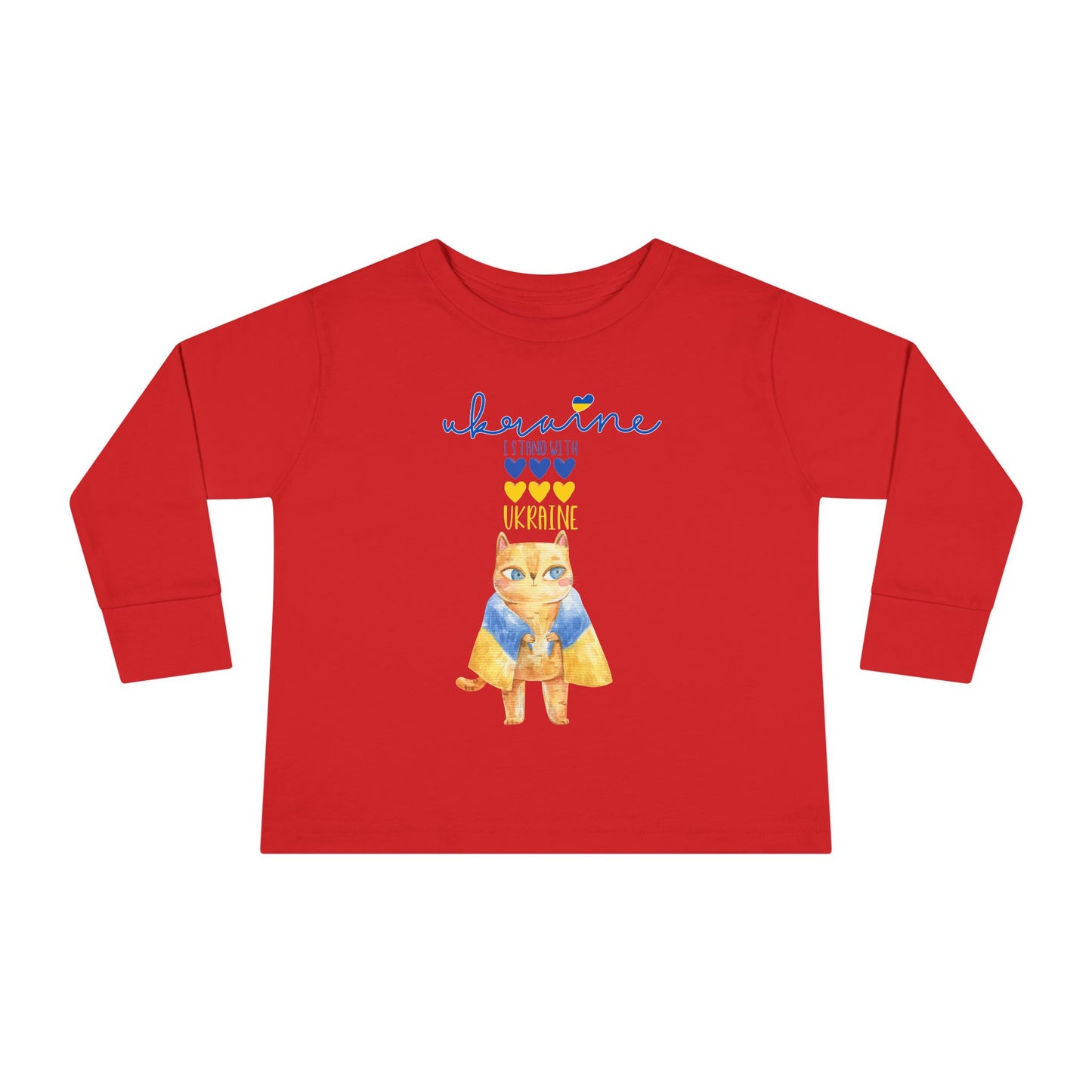 Toddler Long Sleeve Tee with Pride in Blue & Yellow Design