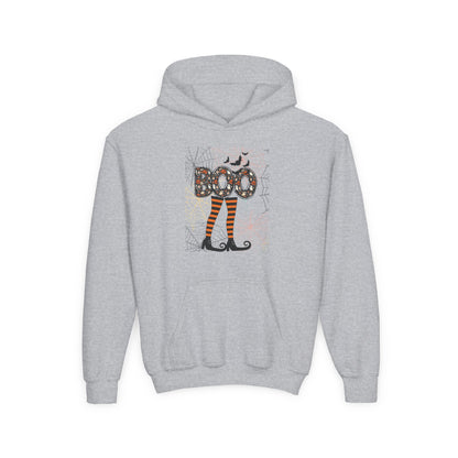 Kids Boo Crew Witch Feet Heavy Blend Cozy Hoodie