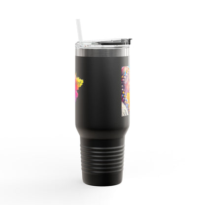 Ukrainian Wild Spirit  Girl Travel Mug, 40oz