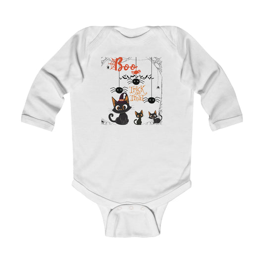 Baby Purr & Scare Long Sleeve Bodysuit