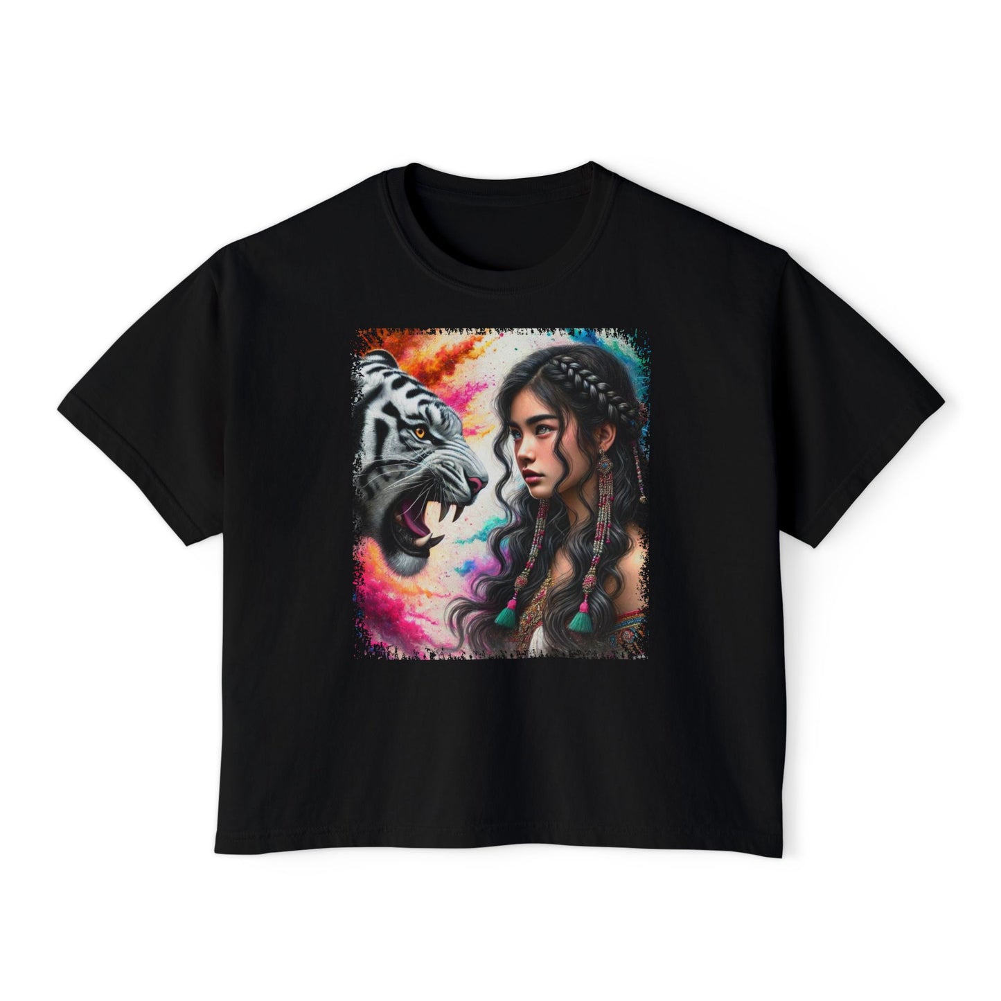 PERSONALIZE In the Face of Fire - Oversized Boxy Fit Graphic T-shirt