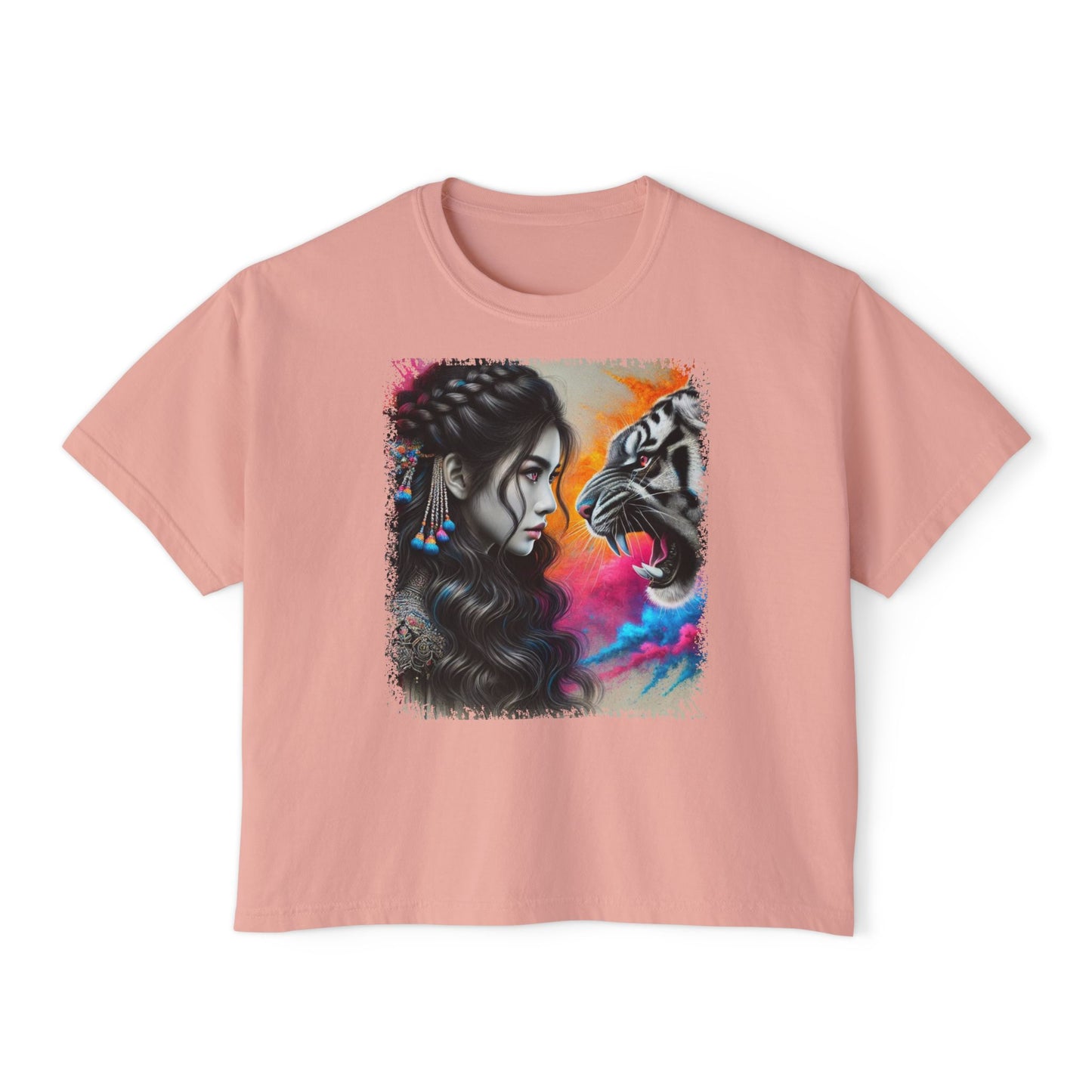 PERSONALIZE Tiger’s Mirror Oversized Boxy Fit Graphic T-shirt