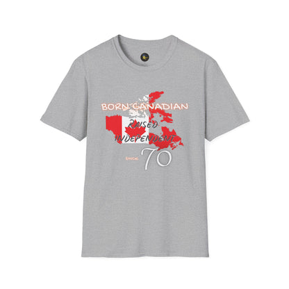 PERSONALIZE Born Canadian Unisex Cotton T-Shirt - Independent Spirit Tee