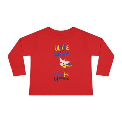 Toddler Unite Ukraine Design Long Sleeve Tee