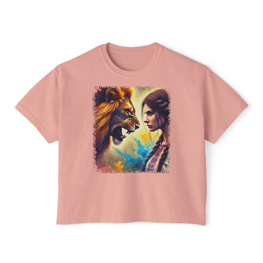PERSONALIZE Face of Fearlessness Oversized Boxy Fit Graphic T-shirt