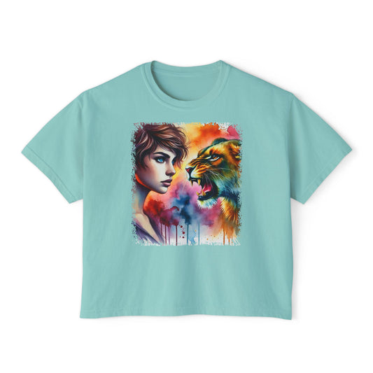 PERSONALIZE Lionheart Stare Oversize Boxy Fit Graphic T-shirt