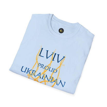 PERSONALIZE Trident of Flame – Slava Ukraini - Unisex Cotton T-Shirt