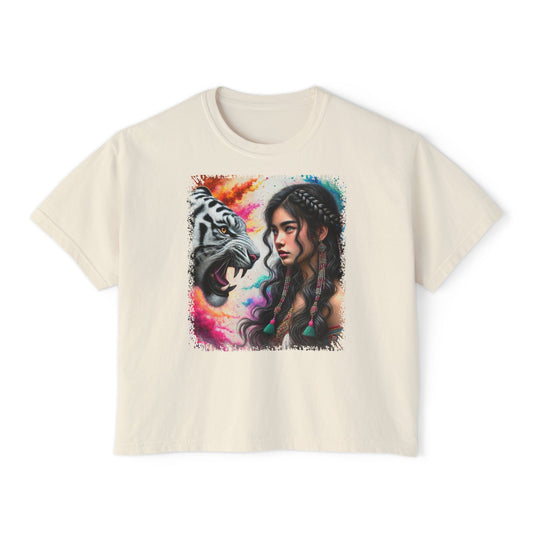 PERSONALIZE In the Face of Fire - Oversized Boxy Fit Graphic T-shirt
