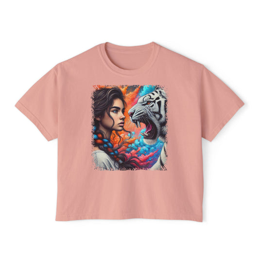 PERSONALIZE Soul of the Tiger - Oversized Boxy Fit Graphic T-shirt