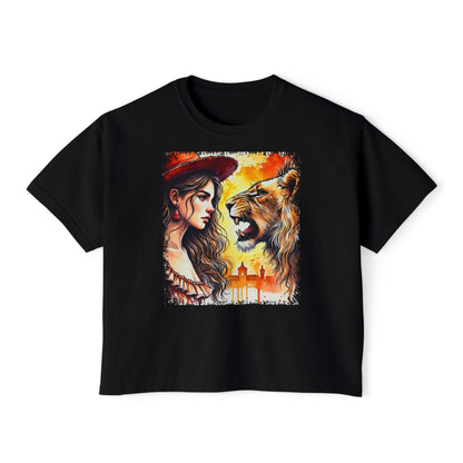 PERSONALIZE Staring Down Majesty Oversized Boxy Fit Graphic T-shirt