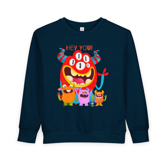 Toddler Hey You Monsters  Sweatshirt