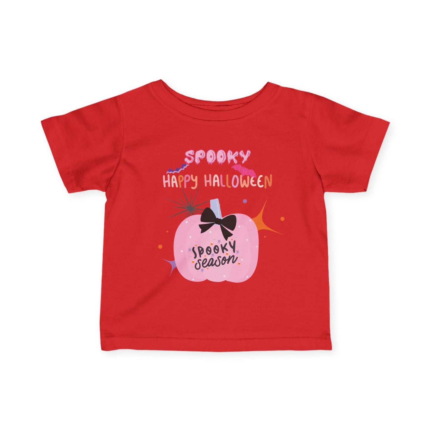 Baby Pretty in Pink Spooky Season Tee