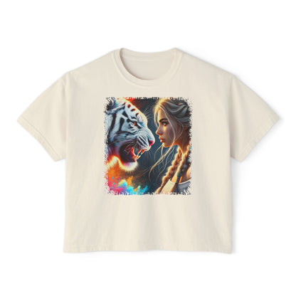 PERSONALIZE Eye of the Striped Storm - Oversized Boxy Fit Graphic T-shirt