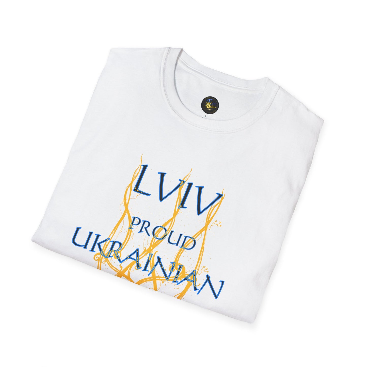 PERSONALIZE Trident of Flame – Slava Ukraini - Unisex Cotton T-Shirt