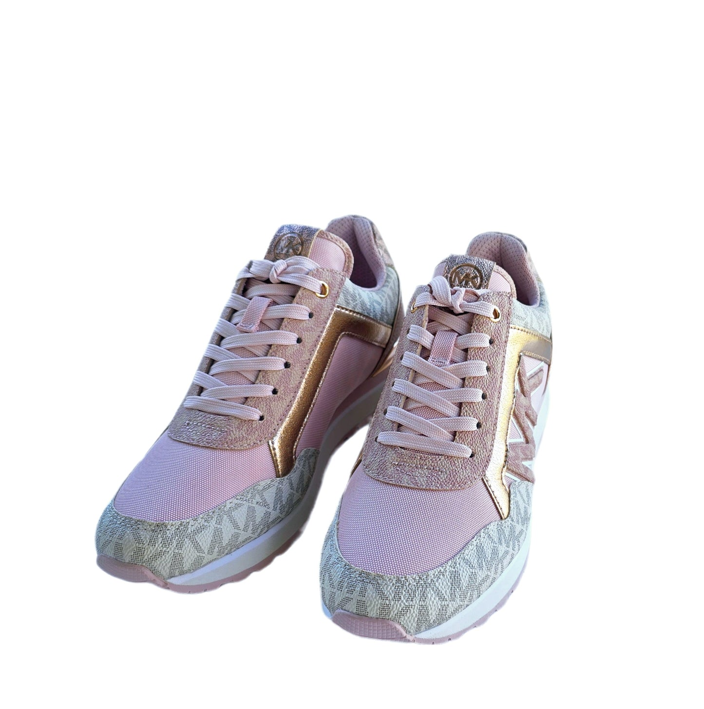 Michael Kors Maddy Two-Tone Logo and Mesh Trainer