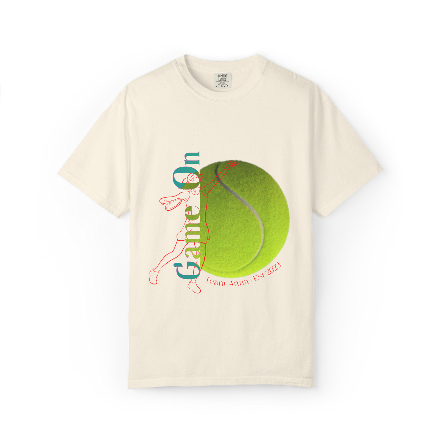 PERSONALIZE Women Tennis Court Vibes high-quality garment-dyed T-shirt