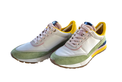 Michael Kors Nova Suede and Nylon Trainer in SMKY RSE MLT