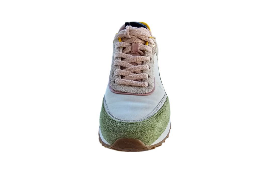 Michael Kors Nova Suede and Nylon Trainer in SMKY RSE MLT