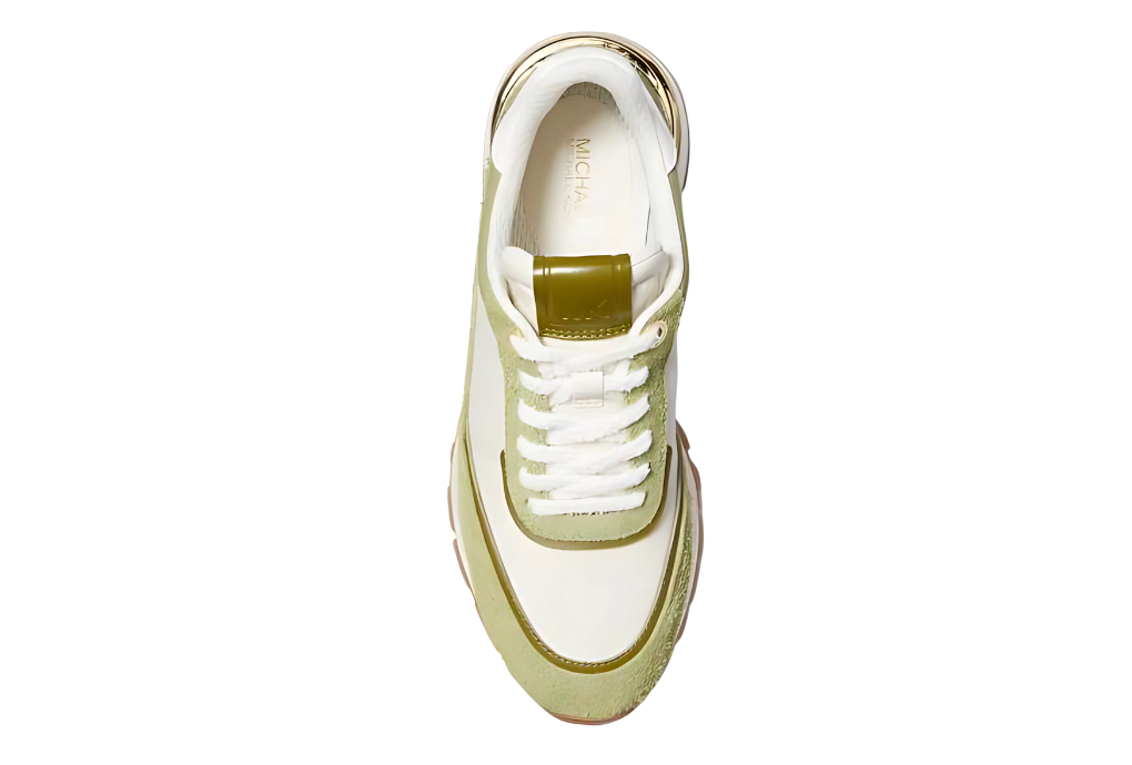 Michael Kors Nova Suede and Nylon Trainer in LT SAGE MLTI