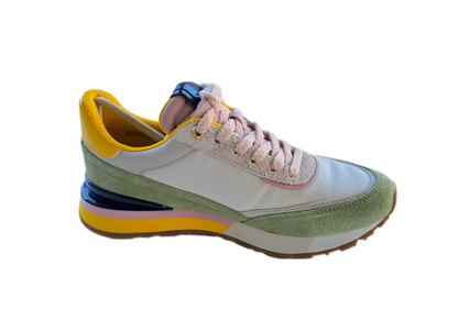 Michael Kors Nova Suede and Nylon Trainer in SMKY RSE MLT
