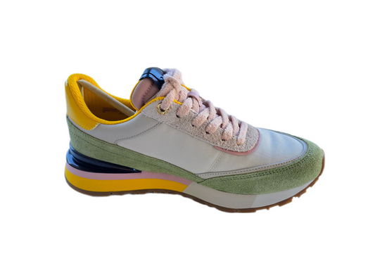 Michael Kors Nova Suede and Nylon Trainer in SMKY RSE MLT