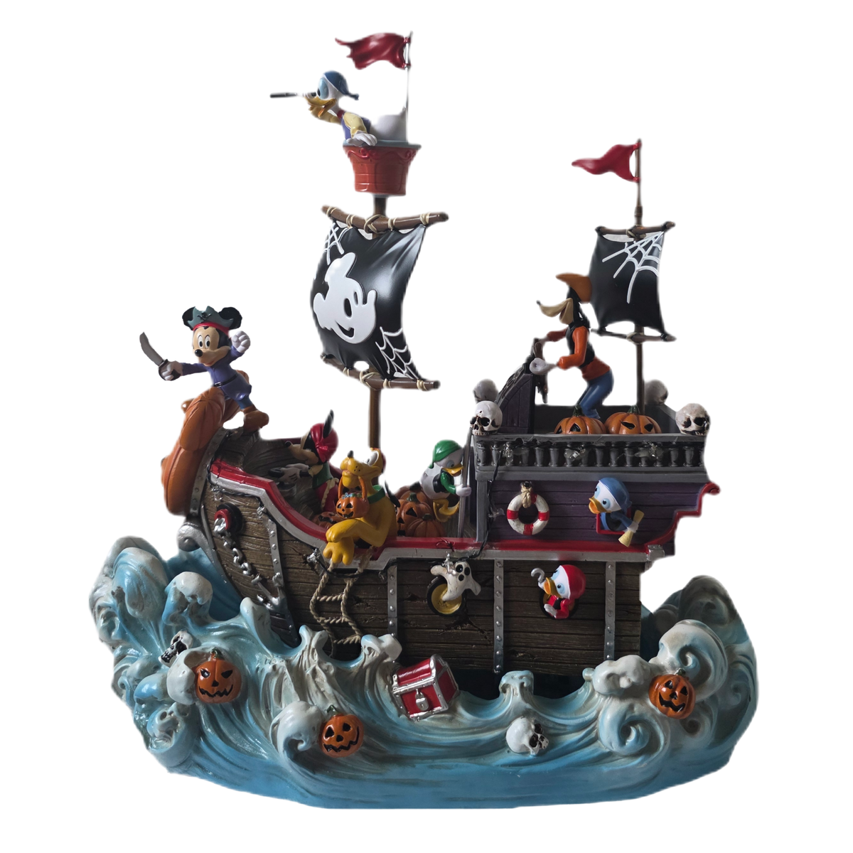 Disney Animated Halloween Pirate Ship Decoration with Lights & Music