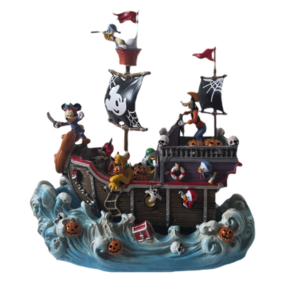 Disney Animated Halloween Pirate Ship Decoration with Lights & Music