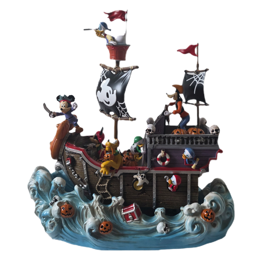 Disney Animated Halloween Pirate Ship Decoration with Lights & Music