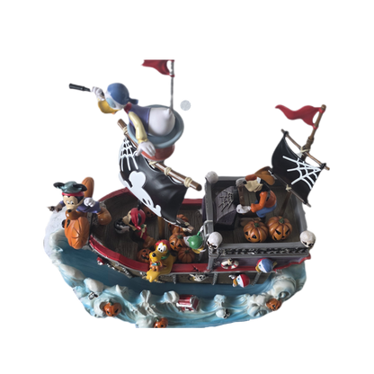Disney Animated Halloween Pirate Ship Decoration with Lights & Music