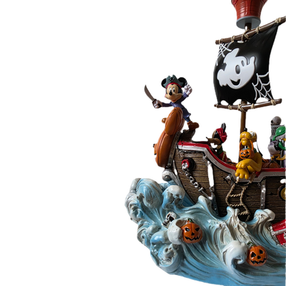 Disney Animated Halloween Pirate Ship Decoration with Lights & Music