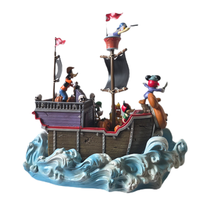 Disney Animated Halloween Pirate Ship Decoration with Lights & Music
