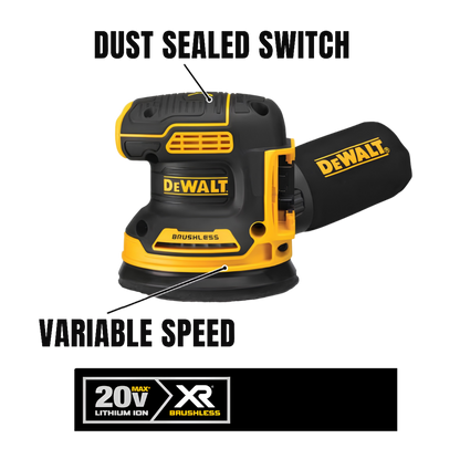 20V MAX XR Cordless Brushless 5 in. Random Orbital Sander (Tool Only) by Dewalt